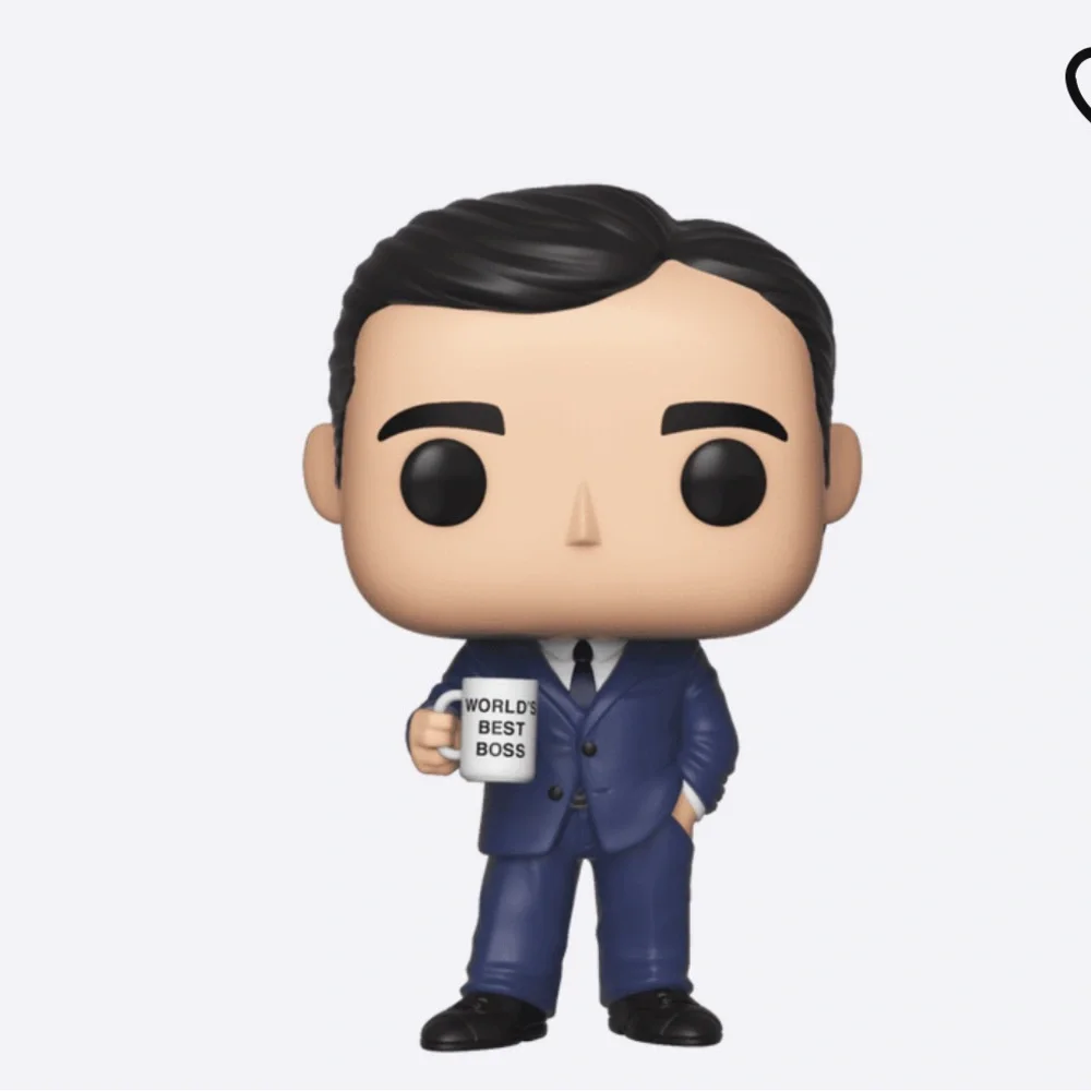 Funko Pop michael Scott the Office worlds best boss suit outfit coffee mug nwt